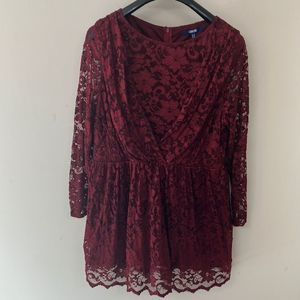 ASOS Lace Cranberry Dress